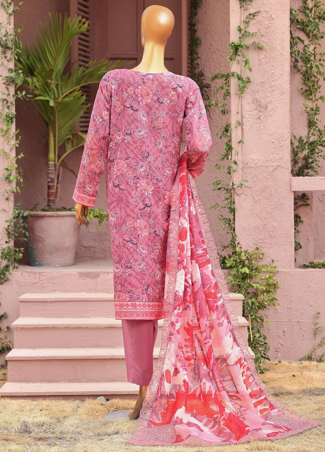 Meenakari by HZ Textiles Unstitched Embroidered Cotton 3 Piece Suit HZ26UCM MEC-1007 - Casual Collection