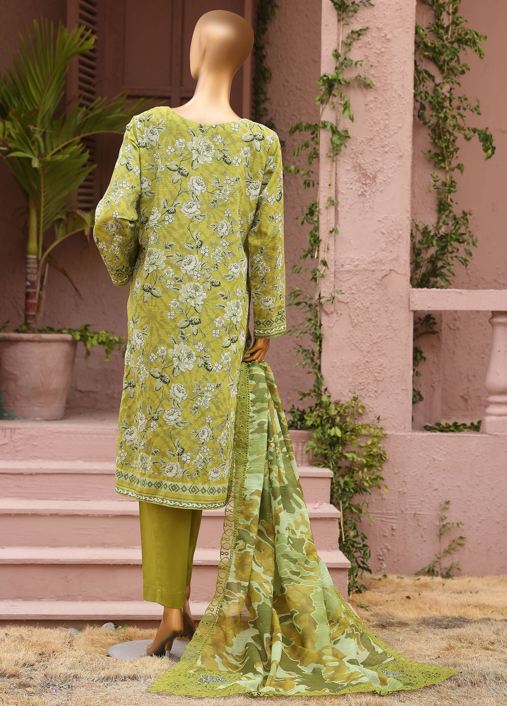 Meenakari by HZ Textiles Unstitched Embroidered Cotton 3 Piece Suit HZ26UCM MEC-1008 - Casual Collection