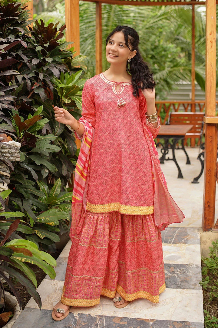 Ochre RTW Printed Girls 3 Piece Herringbone  COR-118 - Summer Collection