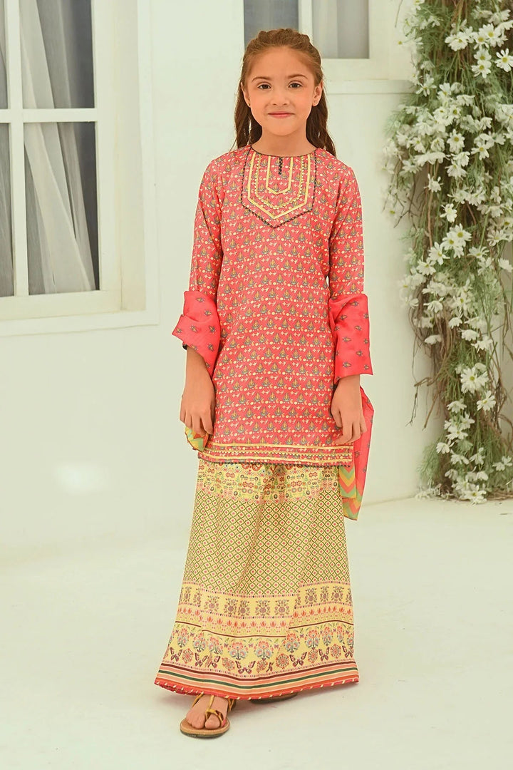 Ochre RTW Printed Girls 3 Piece Herringbone  INDP-17 - Summer Collection