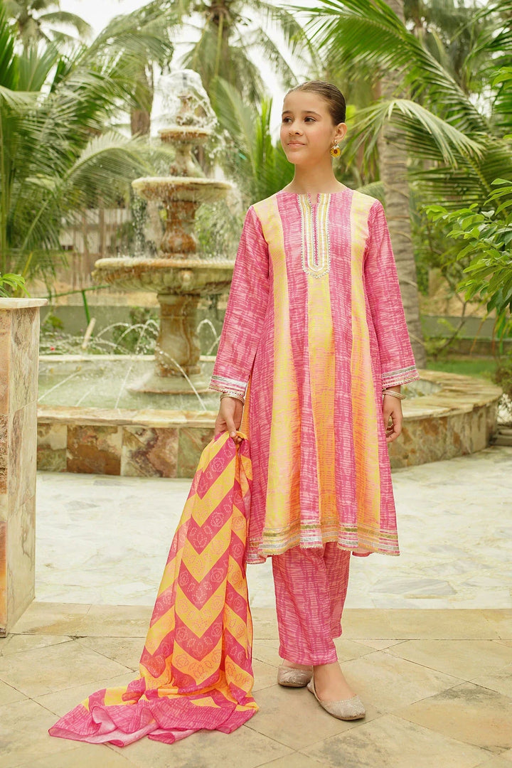 Ochre RTW Printed Girls 3 Piece Herringbone  COR-113 - Summer Collection