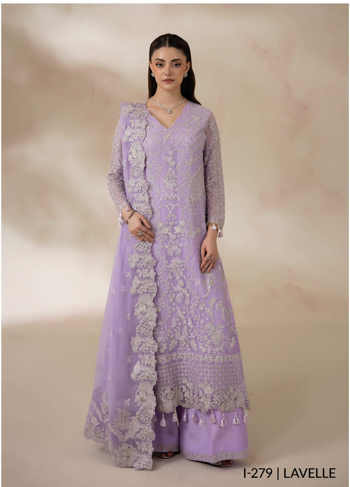 La Fiora by Imrozia Premium Unstitched Embroidered Chiffon 3 Piece Suit IP26ULC LAVELLE I-279 - Wedding Collection