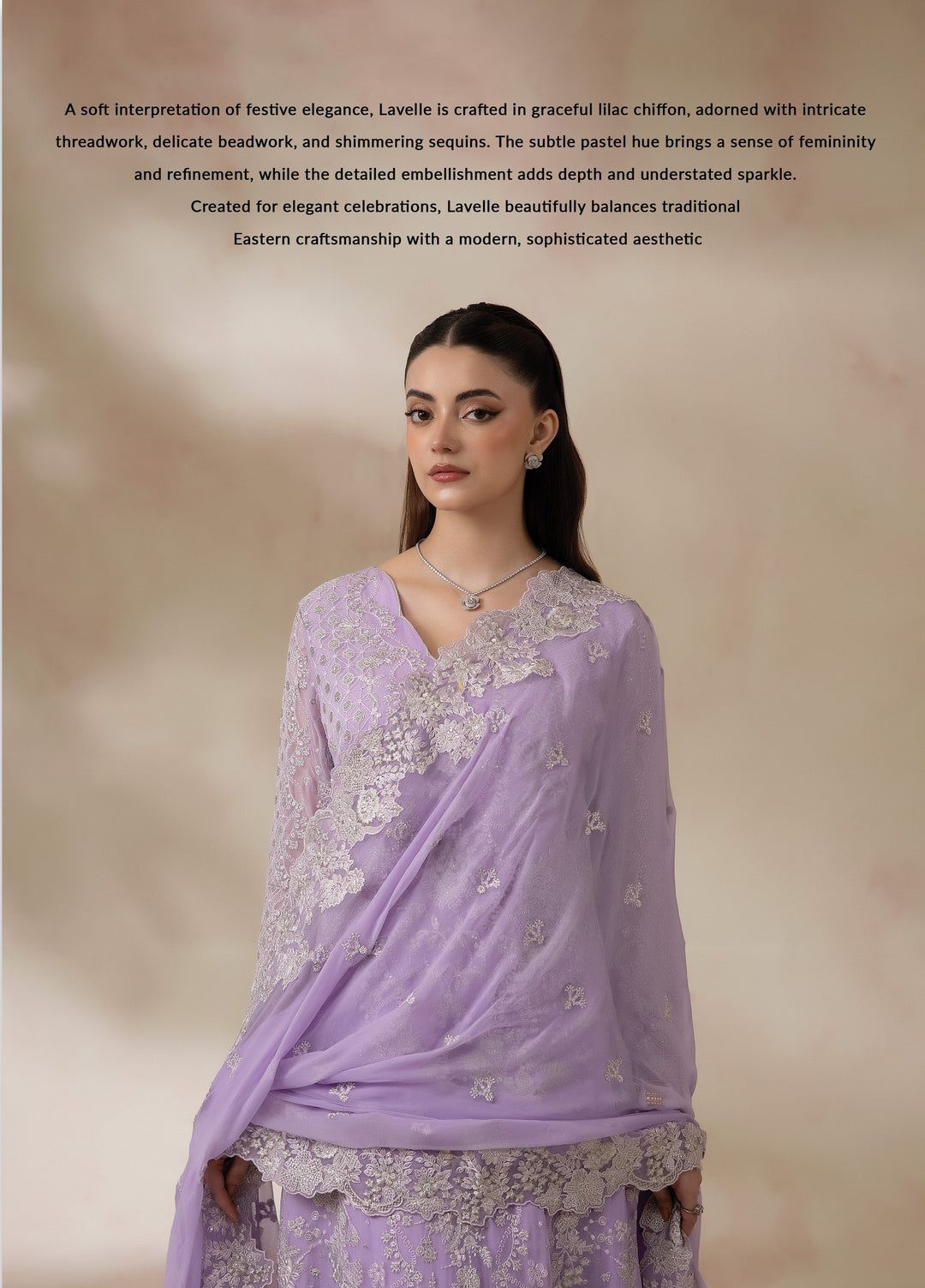 La Fiora by Imrozia Premium Unstitched Embroidered Chiffon 3 Piece Suit IP26ULC LAVELLE I-279 - Wedding Collection