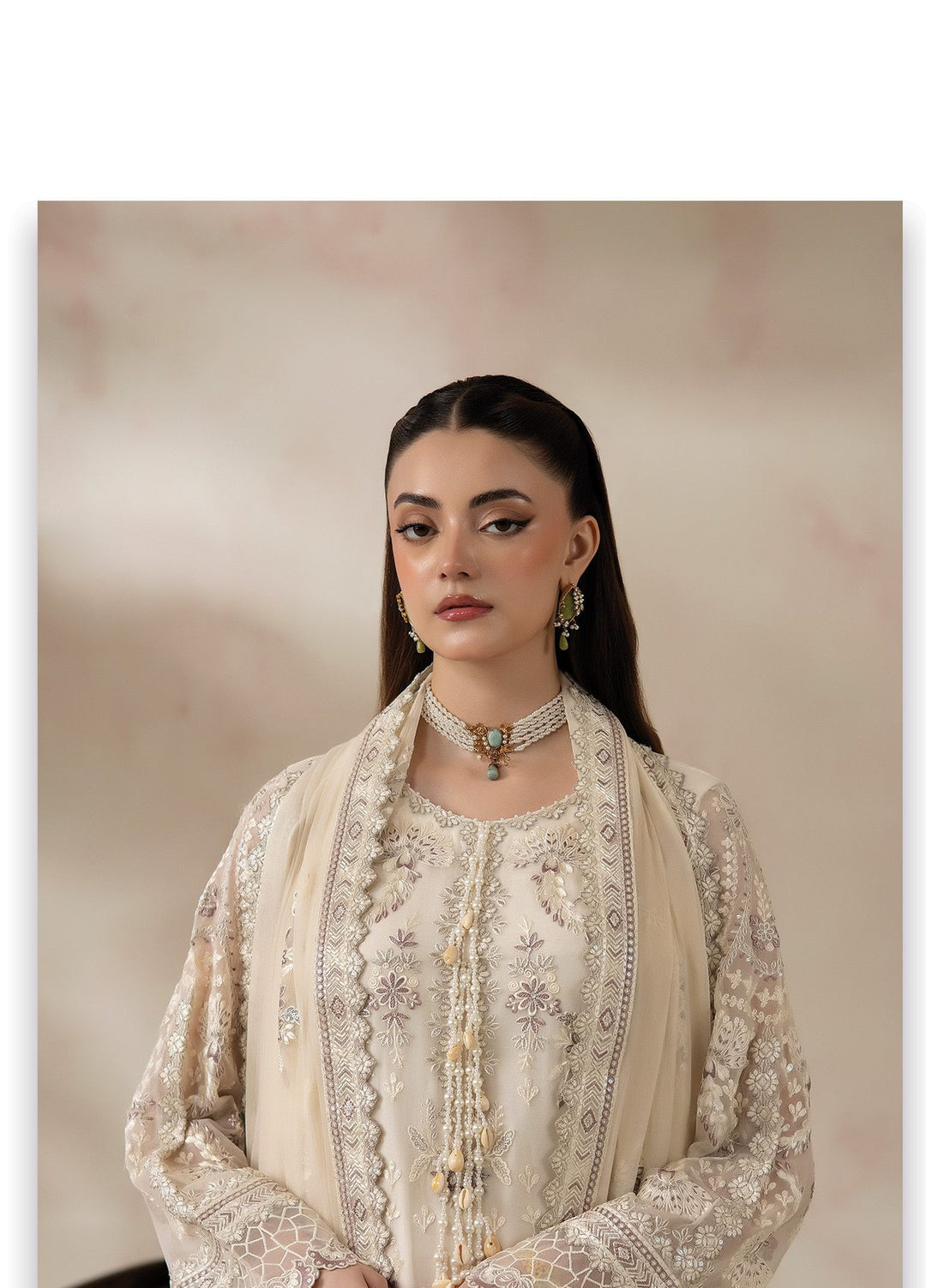 La Fiora by Imrozia Premium Unstitched Embroidered Chiffon 3 Piece Suit IP26ULC ROSELLE I-282 - Wedding Collection
