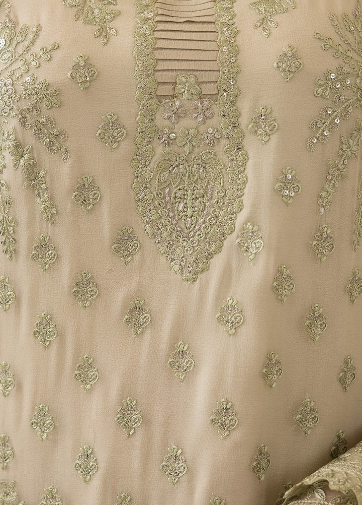 La Fiora by Imrozia Premium Unstitched Embroidered Chiffon 3 Piece Suit IP26ULC VERDELLE I-283 - Wedding Collection