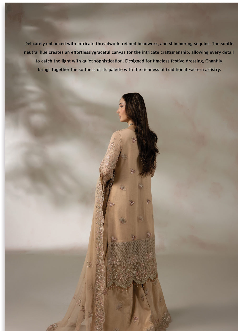 La Fiora by Imrozia Premium Unstitched Embroidered Chiffon 3 Piece Suit IP26ULC I-285 CHANTILLY - Wedding Collection