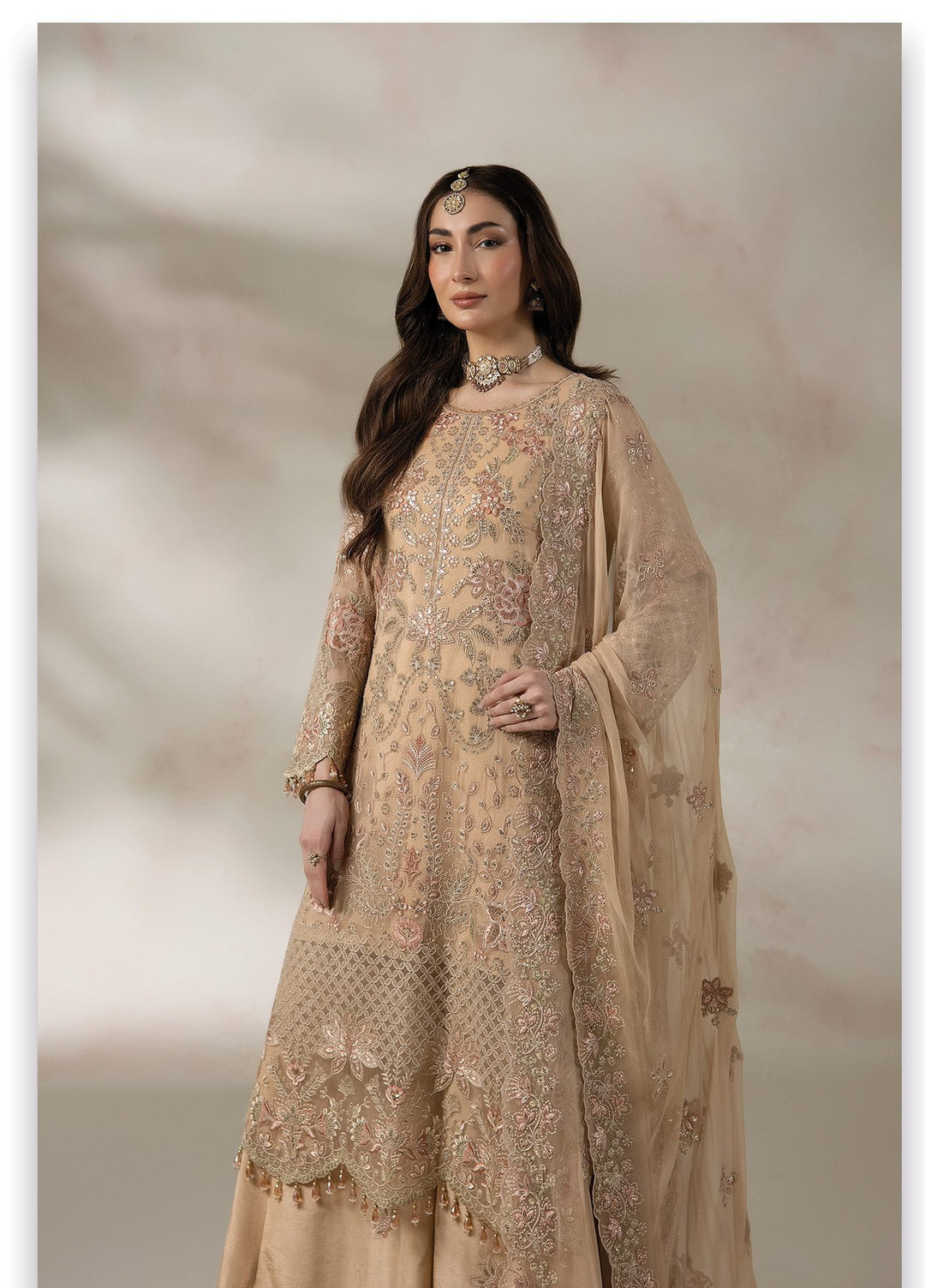 La Fiora by Imrozia Premium Unstitched Embroidered Chiffon 3 Piece Suit IP26ULC I-285 CHANTILLY - Wedding Collection