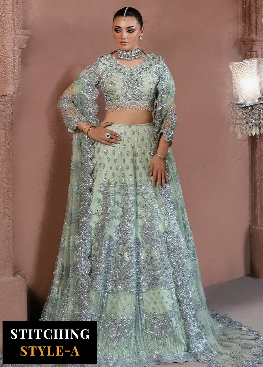 Noor e Naaz by Imrozia  Embroidered Net 3 Piece Suit IB-51 Mehkaam