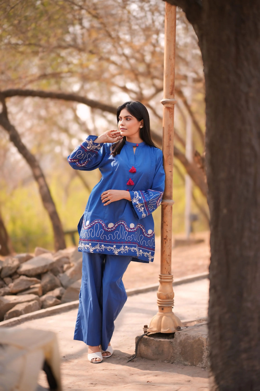 Urban Cut RTW Embroidered Cotton Co-Ord Sets Suit C-34 - Casual Collection