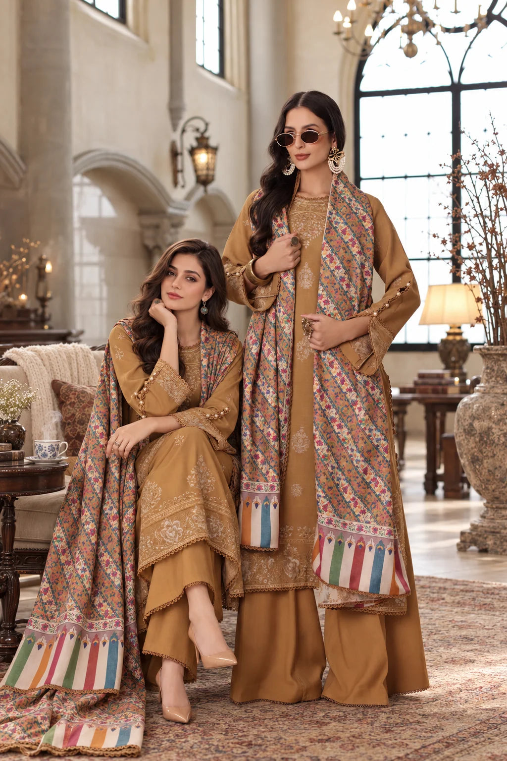 Noor by Saadia Asad Unstitched Embroidered Linen 3 Piece Suit SA26UNL D10 A - Winter Collection