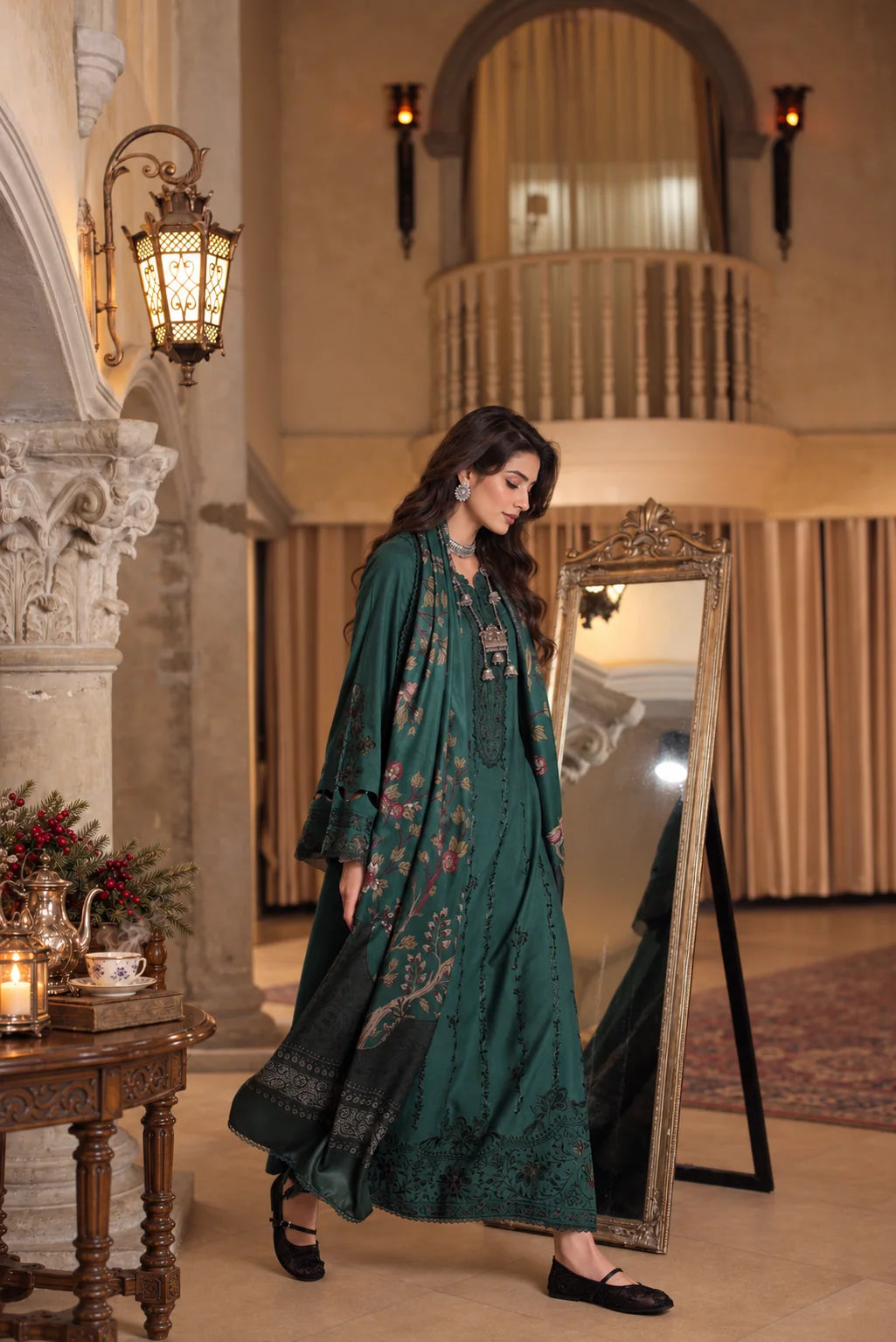 Noor by Saadia Asad Unstitched Embroidered Linen 3 Piece Suit SA26UNL D5 B - Winter Collection