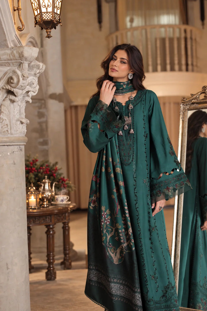 Noor by Saadia Asad Unstitched Embroidered Linen 3 Piece Suit SA26UNL D5 B - Winter Collection