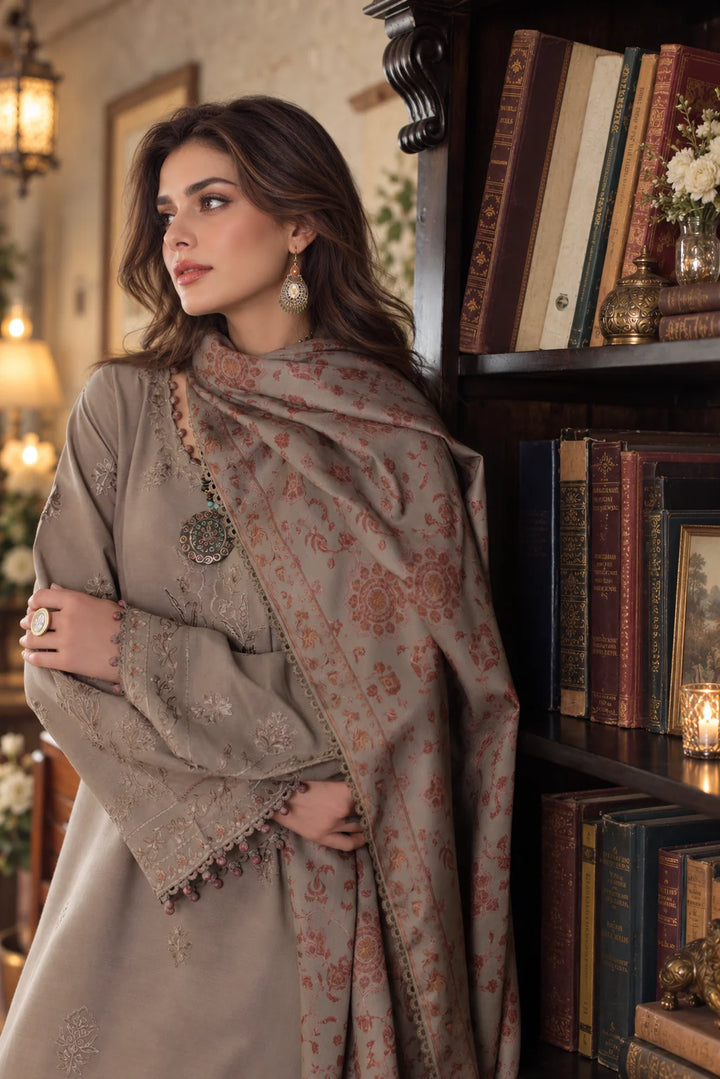 Noor by Saadia Asad Unstitched Embroidered Linen 3 Piece Suit SA26UNL D3 A - Winter Collection