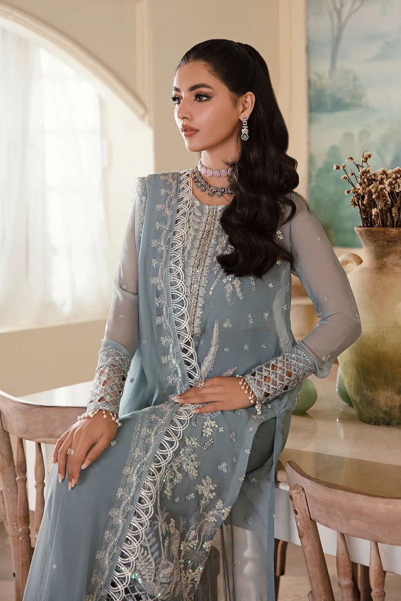 Zarposh Unstitched Embroidered Chiffon 3 Piece Suits ZP26UF Shanze - Festive Collection