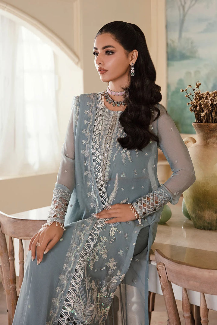 Zarposh Unstitched Embroidered Chiffon 3 Piece Suits ZP26UF Shanze - Festive Collection