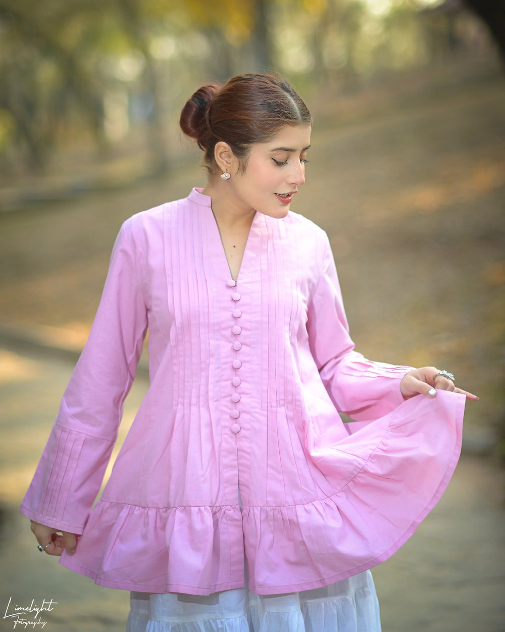 Urban Cut RTW Solids Cotton 1 Piece Pleated Kurti Casual Collection