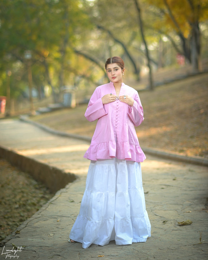 Urban Cut RTW Solids Cotton 1 Piece Pleated Kurti Casual Collection