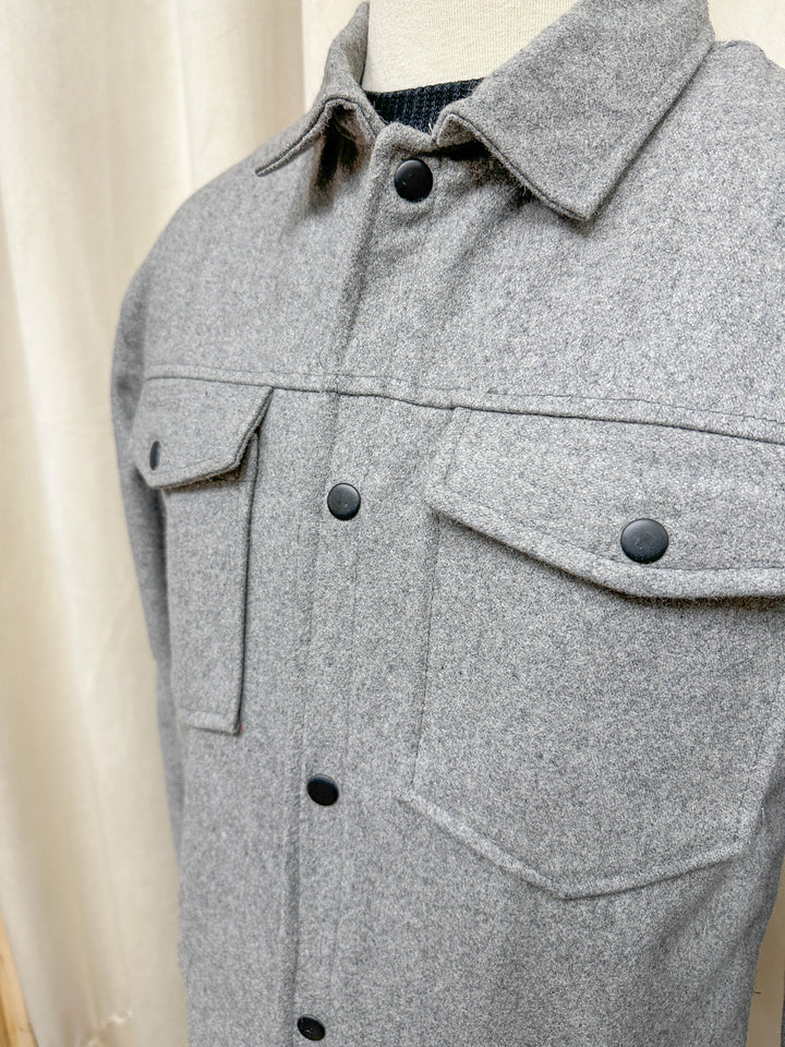 Muraqsh Ready To Wear Solids Cotton Men Grey Wool Coat ABD-GWC - Summer Collection