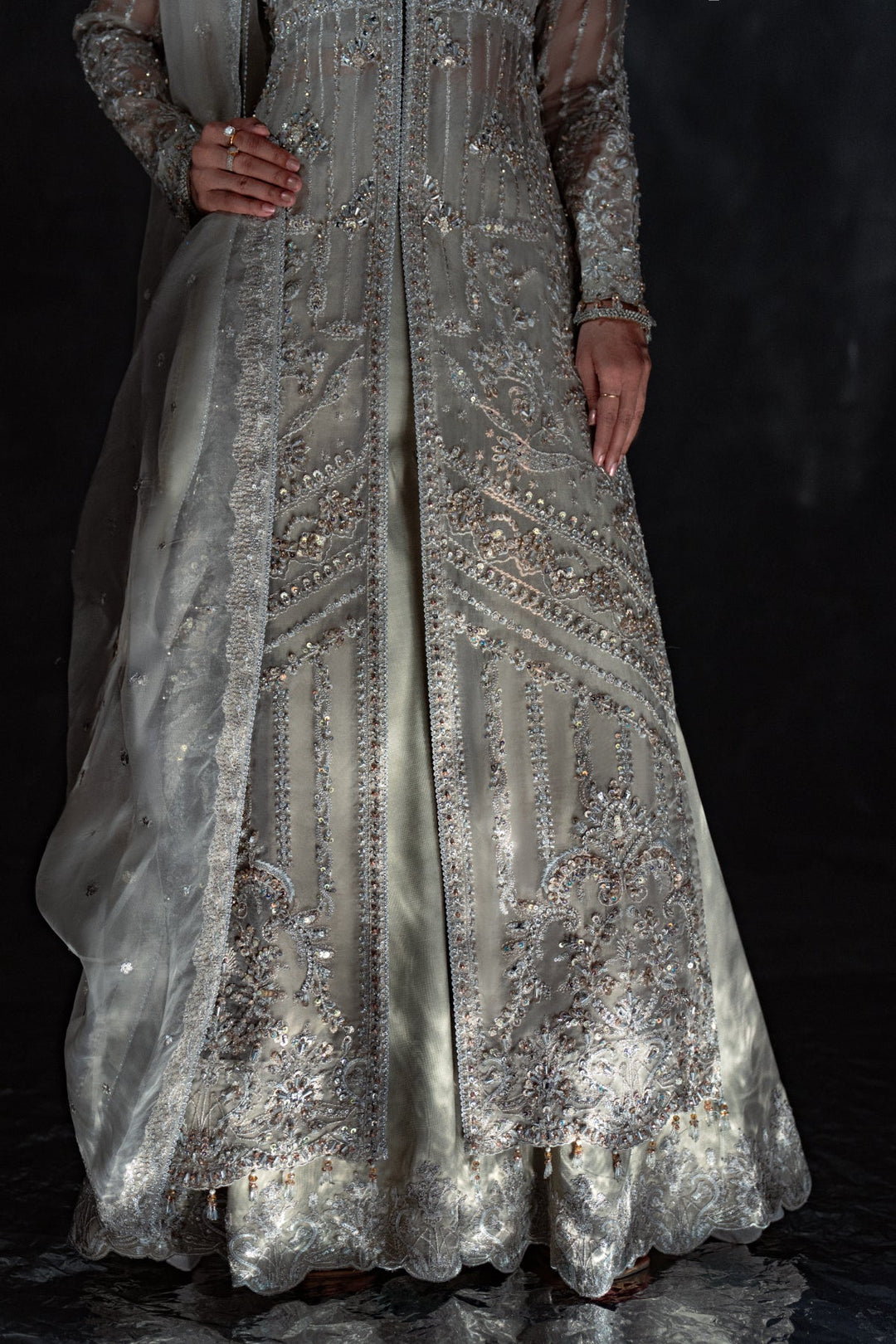 Reve Dore by Enzo RTW Hand work Organza 3 Piece Suit SILVA Wedding Collection