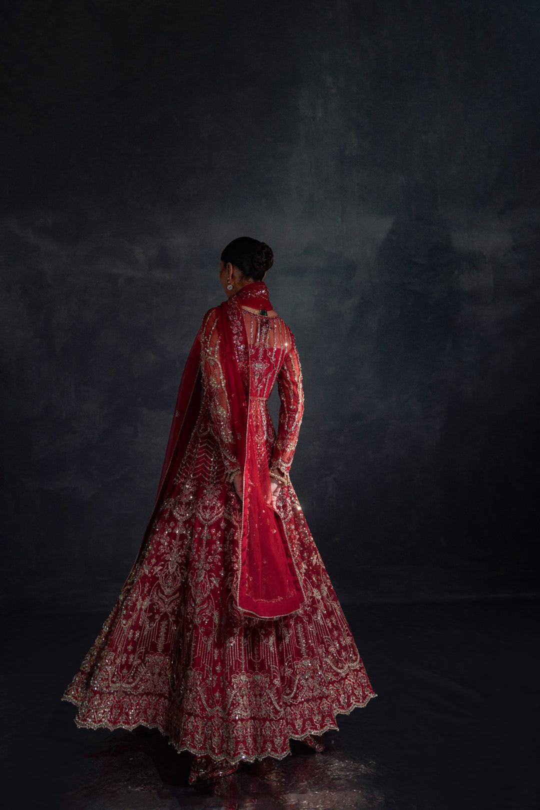 Reve Dore by Enzo RTW Hand work Bareeze Net 3 Piece Suit ELOURA Wedding Collection
