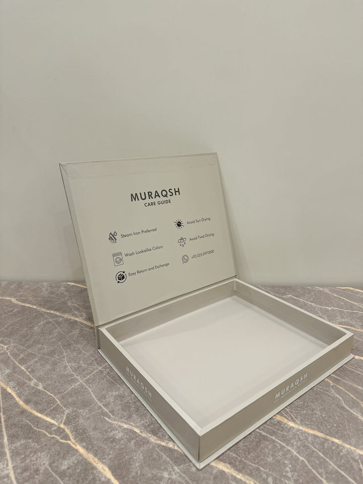 Muraqsh Ready To Wear Solids Cotton Men Premium Gift Box Top Drip off and Textured Grooving in Mint MUR-GIFT-BOX - Summer Collection