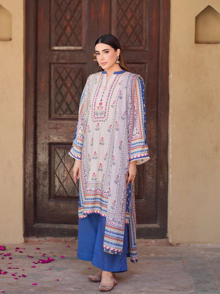 TNG Women Luxury Pret Printed Crepe 3 Piece Suit Asbaab - Casual Collection