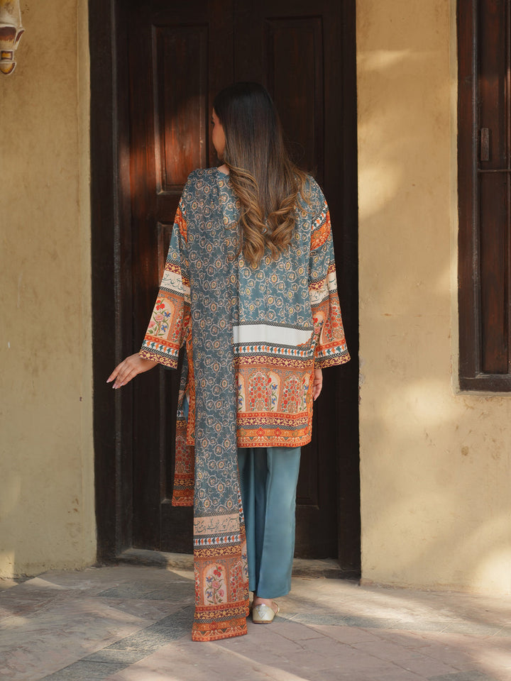 TNG Women Luxury Pret Printed Crepe 3 Piece Suit Mehraab - Casual Collection
