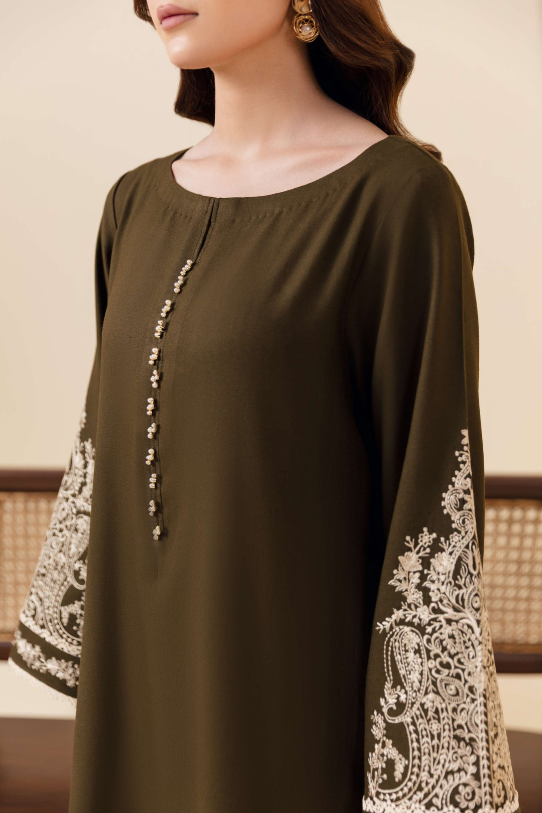 Manara by Maria Pret Wardrobe Embroidered 2 Piece Green Dhanak Emerra - Winter Collection