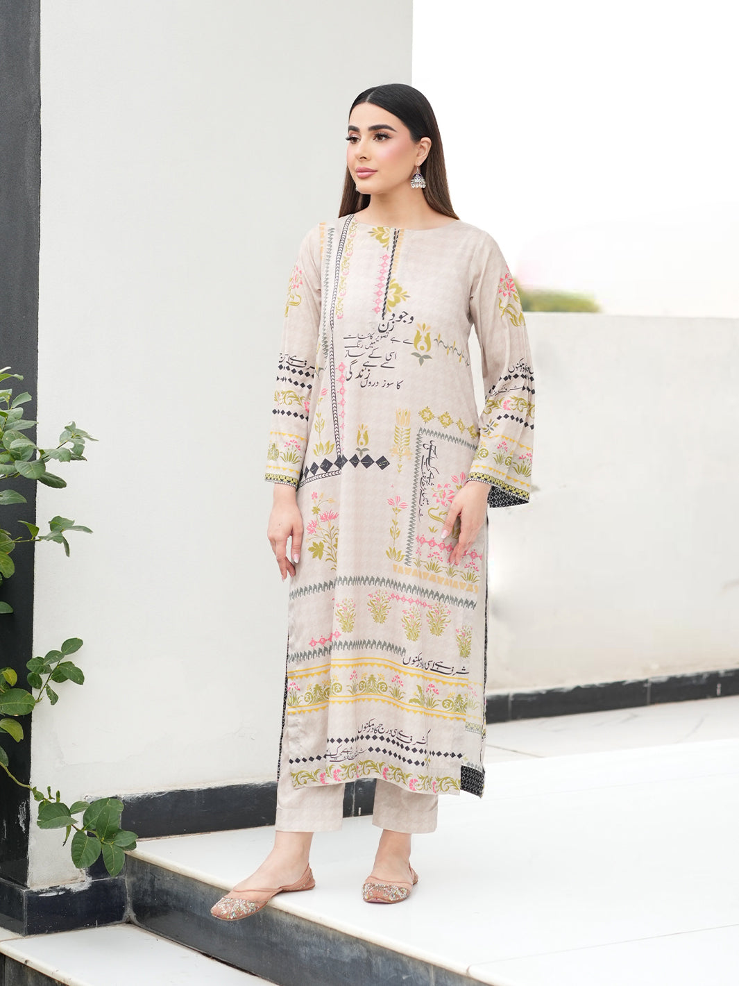 TNG Women Luxury Pret Printed Crepe 2 Piece Suit Quwwat - Casual Collection