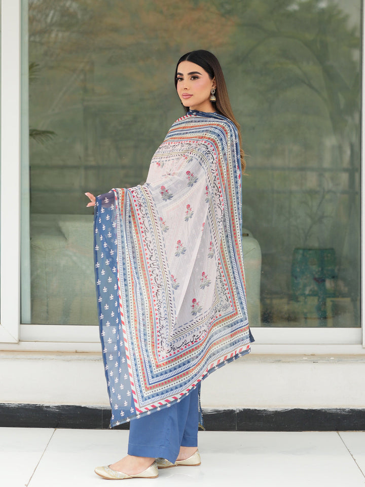 TNG Women Luxury Pret Printed Crepe 3 Piece Suit Asbaab - Casual Collection