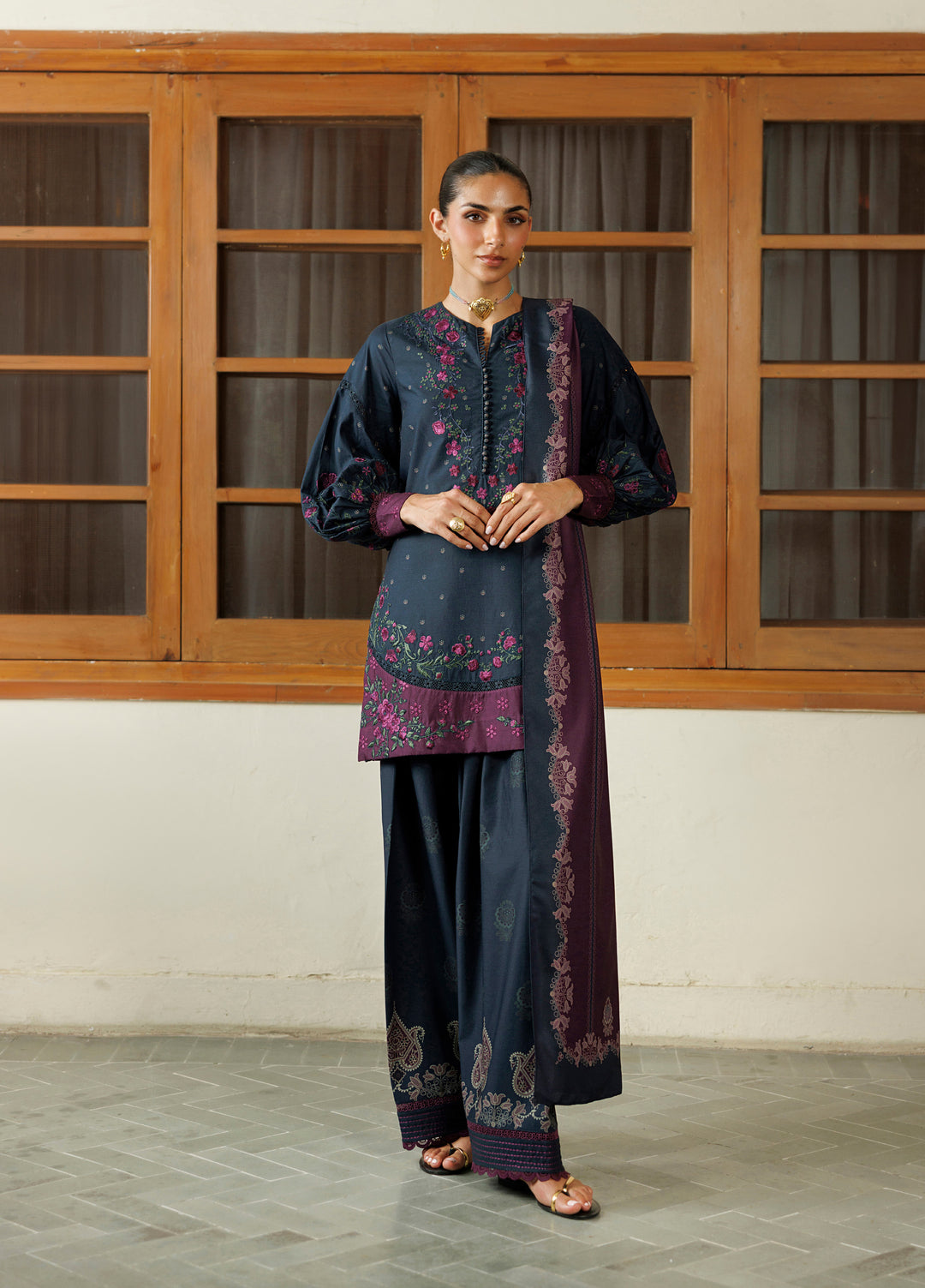 Pre Fall by Iznik Unstitched Embroidered Viscose Linen 3 Piece Suit IZ26UPVC IPF-26 - Casual Collection