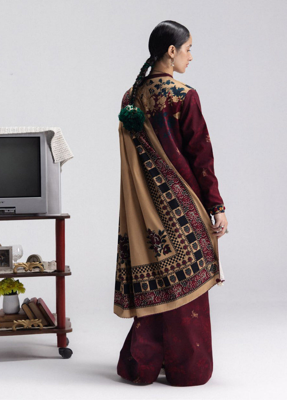 Coco by Zara Shahjahan Unstitched Printed Linen 3 Piece Suit CZ26UPL Iris 8A - Casual Collection
