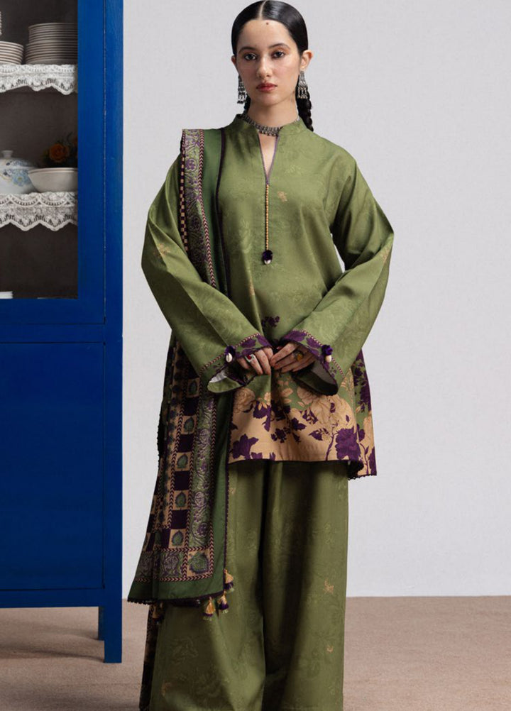 Coco by Zara Shahjahan Unstitched Printed Linen 3 Piece Suit CZ26UPL Iris 8B - Casual Collection
