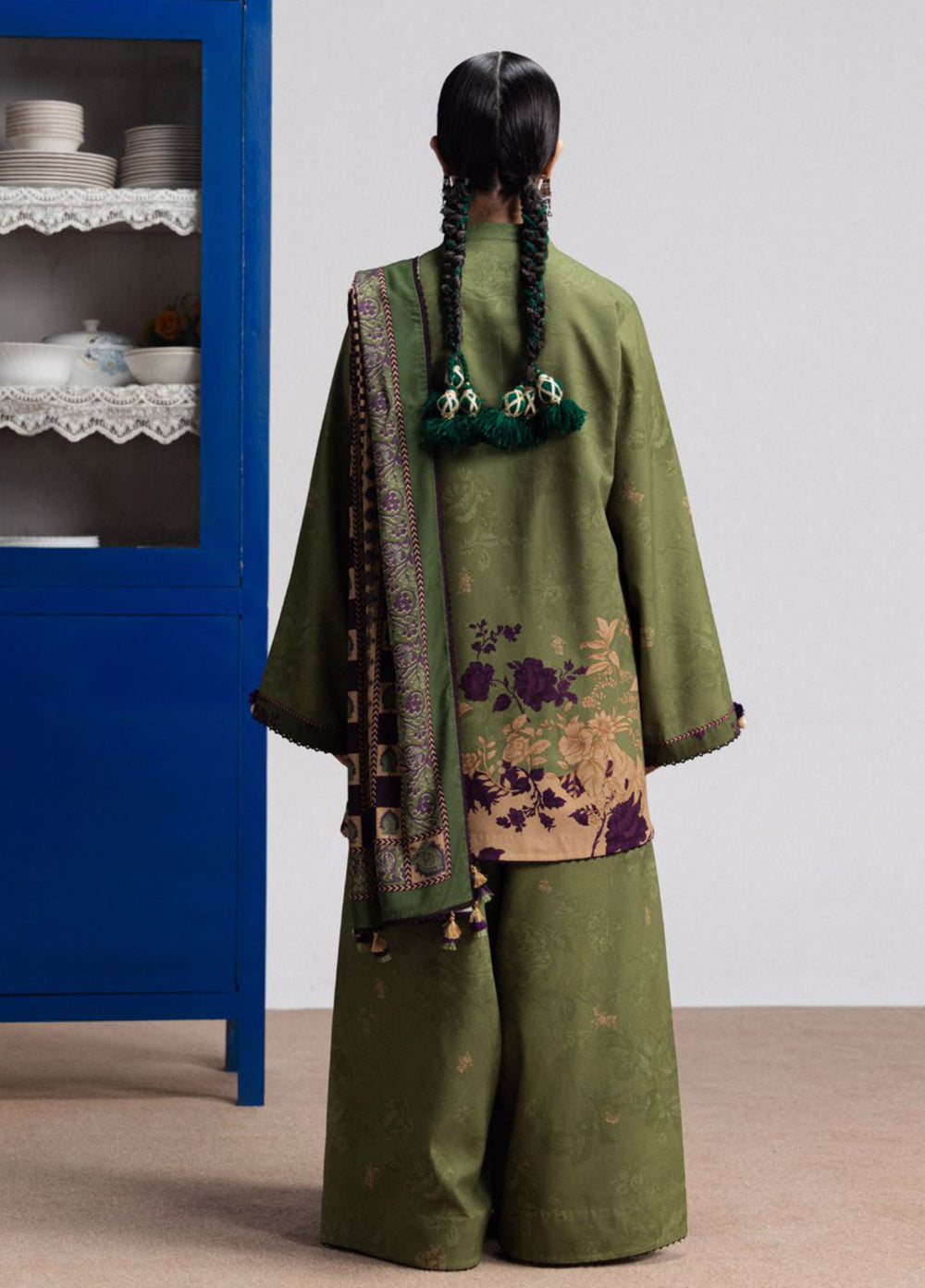 Coco by Zara Shahjahan Unstitched Printed Linen 3 Piece Suit CZ26UPL Iris 8B - Casual Collection