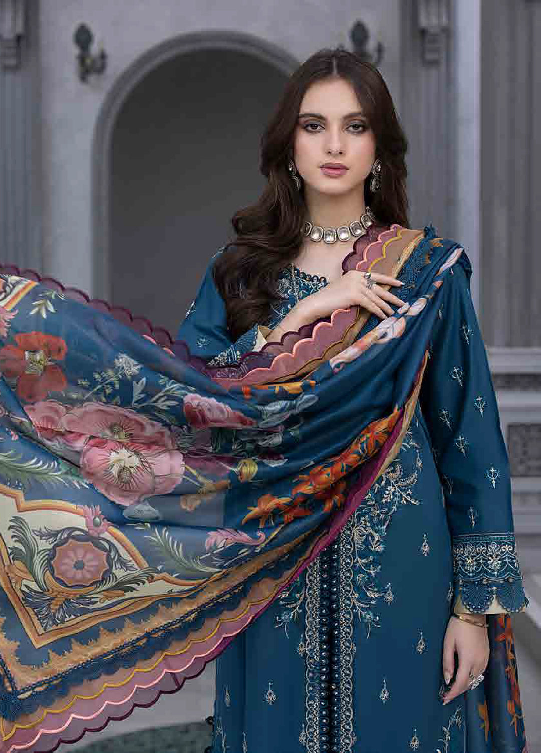 Husn E Adaa by Maham Sultan Unstitched Embroidered Lawn 3 Piece Suit MS26UHA Ishqiya - Lawn Collection