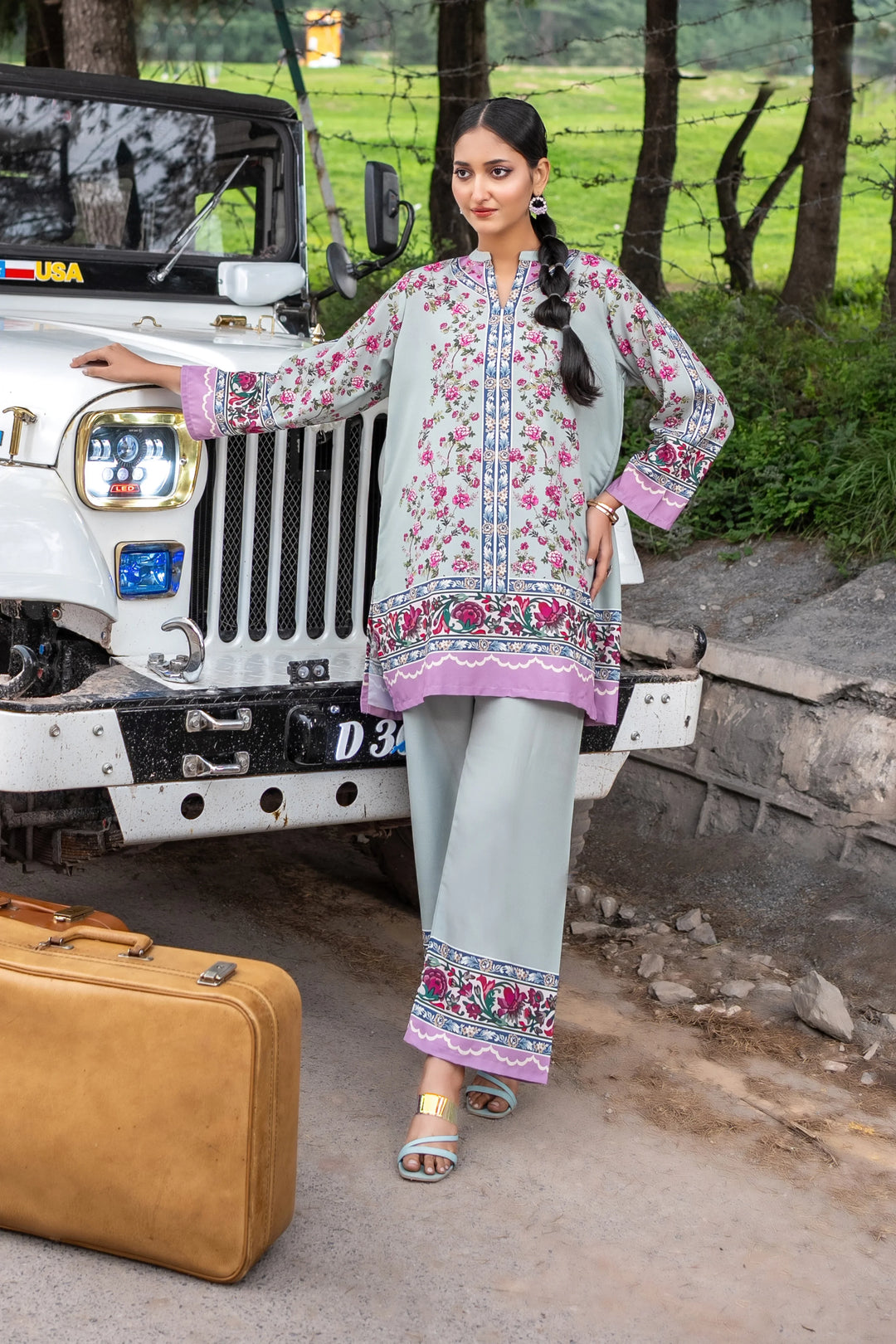 Dhaga Women Pret Printed 2 Piece poly cambric Ivy SS25DSP318 - Summer Collection