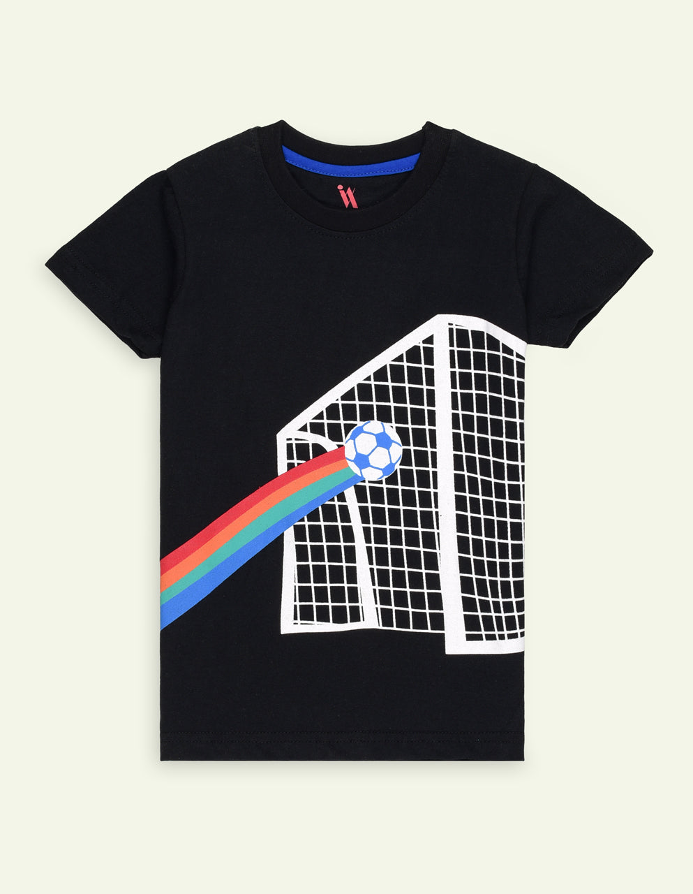 Ixample Boys RTW Printed Jersey 1 Piece Black Football Graphic Tshirt - Casual Collection