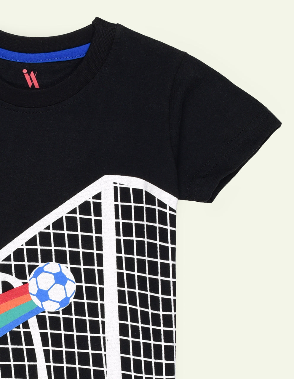 Ixample Boys RTW Printed Jersey 1 Piece Black Football Graphic Tshirt - Casual Collection