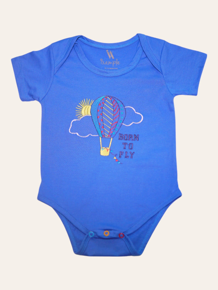 Ixample Pret Embroidered Cotton Jersey 1 Piece Born to Fly Romper
