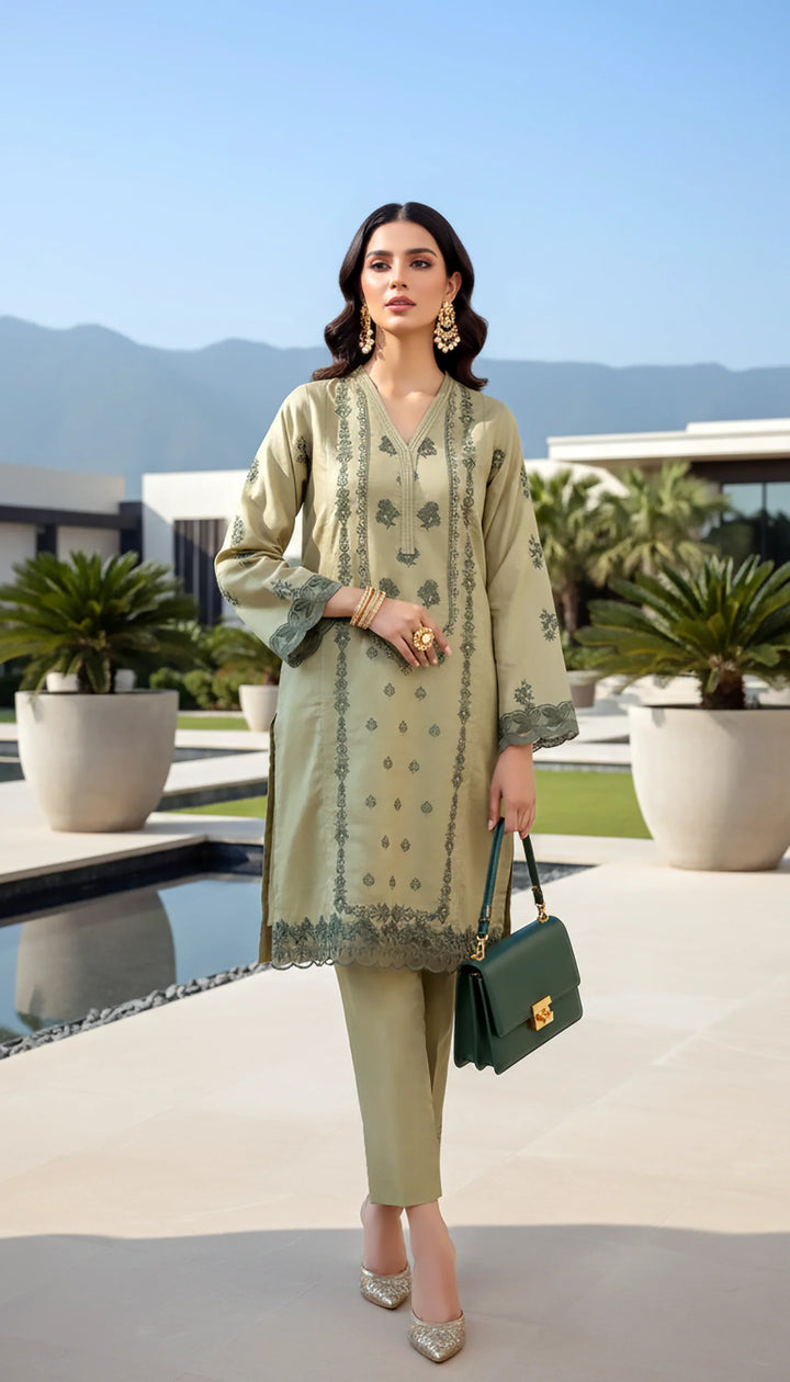 Lakhany Pret Embroidered Cotton Net 2 Piece Suit LSM-4050