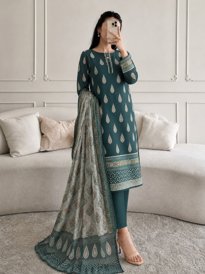 Platinum Jaipuri by HZ Textiles Unstitched Printed Lawn 3 Piece Suit PJB - 3248 Casual Collection