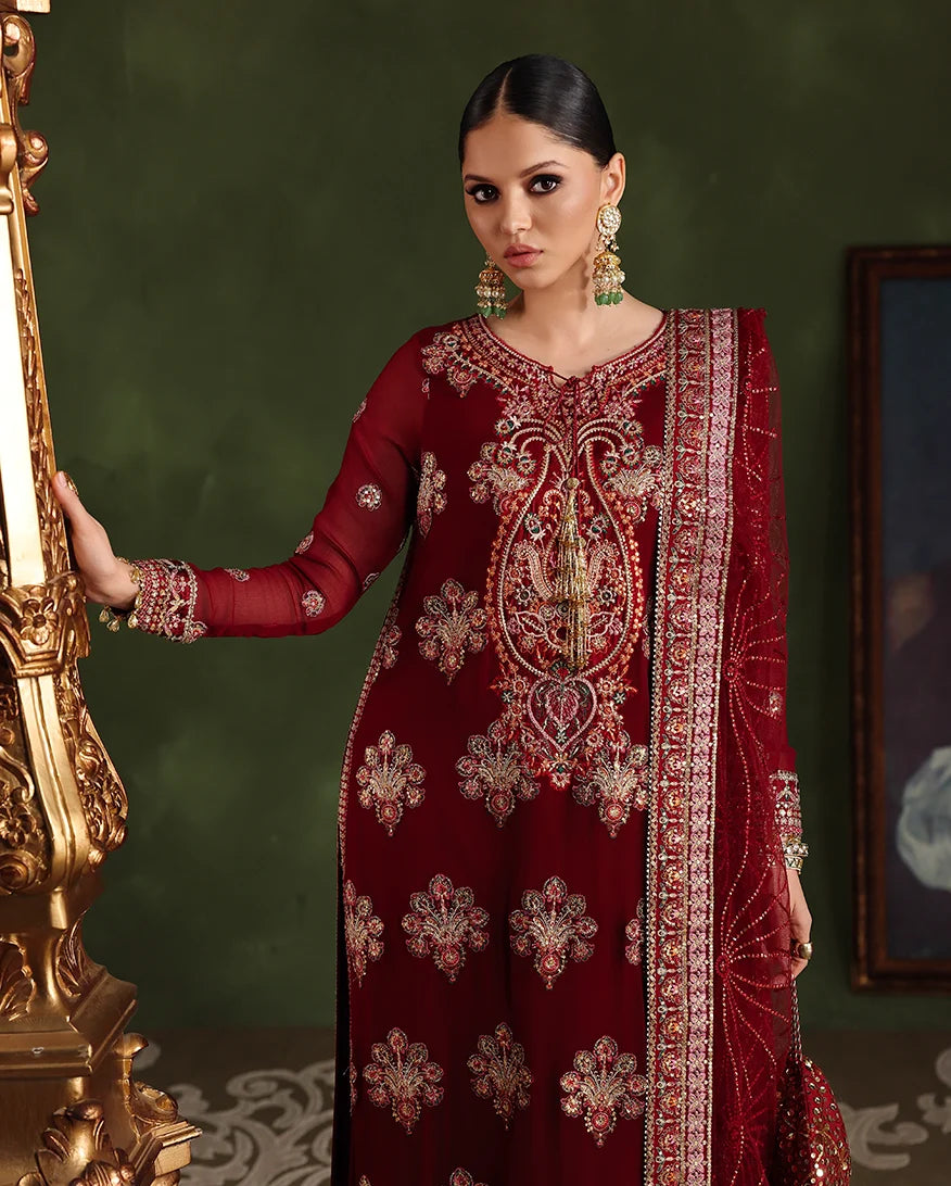 Royale Eternel by Roheenaz Unstitched Embroidered Chiffon 3 Piece Suit RN26URE Imperial Grace RUNCH260101 - Wedding Collection