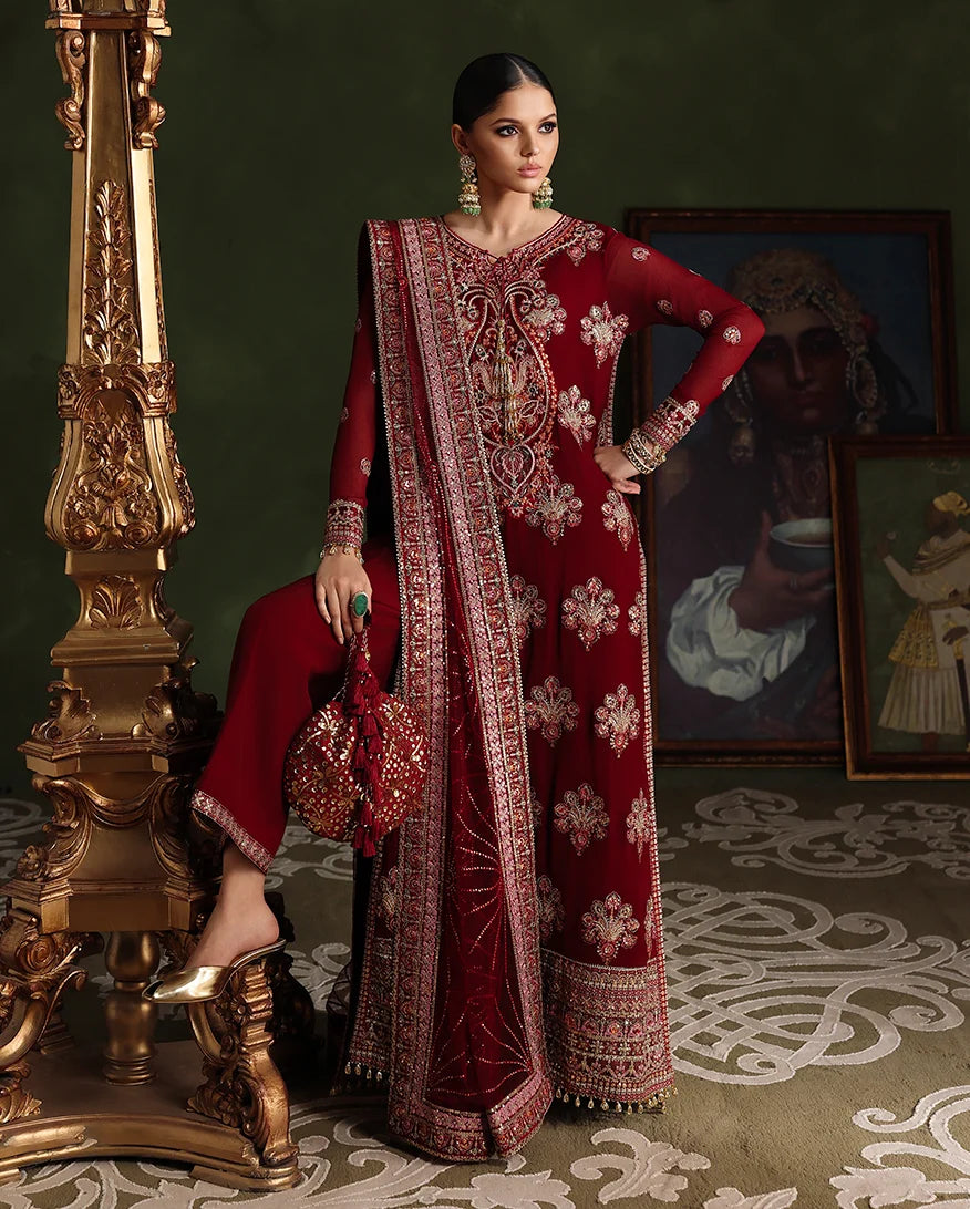 Royale Eternel by Roheenaz Unstitched Embroidered Chiffon 3 Piece Suit RN26URE Imperial Grace RUNCH260101 - Wedding Collection