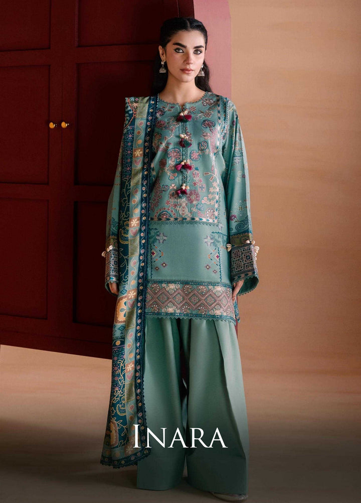 One Nation by Florent Unstitched Embroidered Viscose 3 Piece Suit FL26UON Inara - Casual Collection