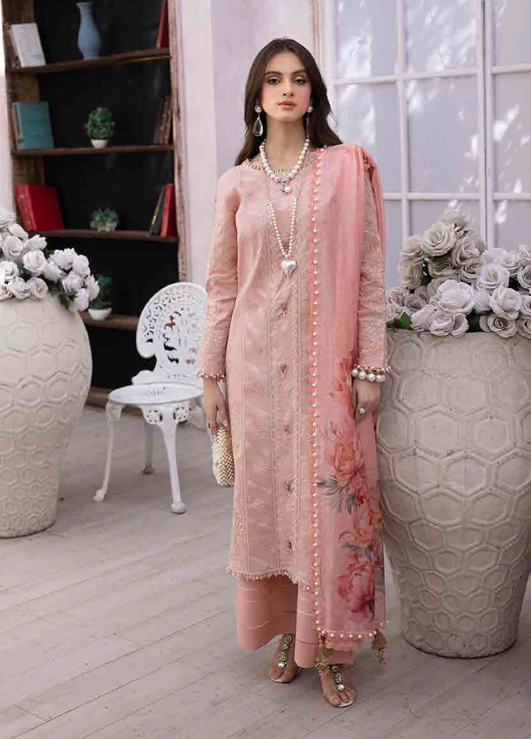 Husn E Adaa by Maham Sultan Unstitched Embroidered Lawn 3 Piece Suit MS26UHA Janan - Lawn Collection