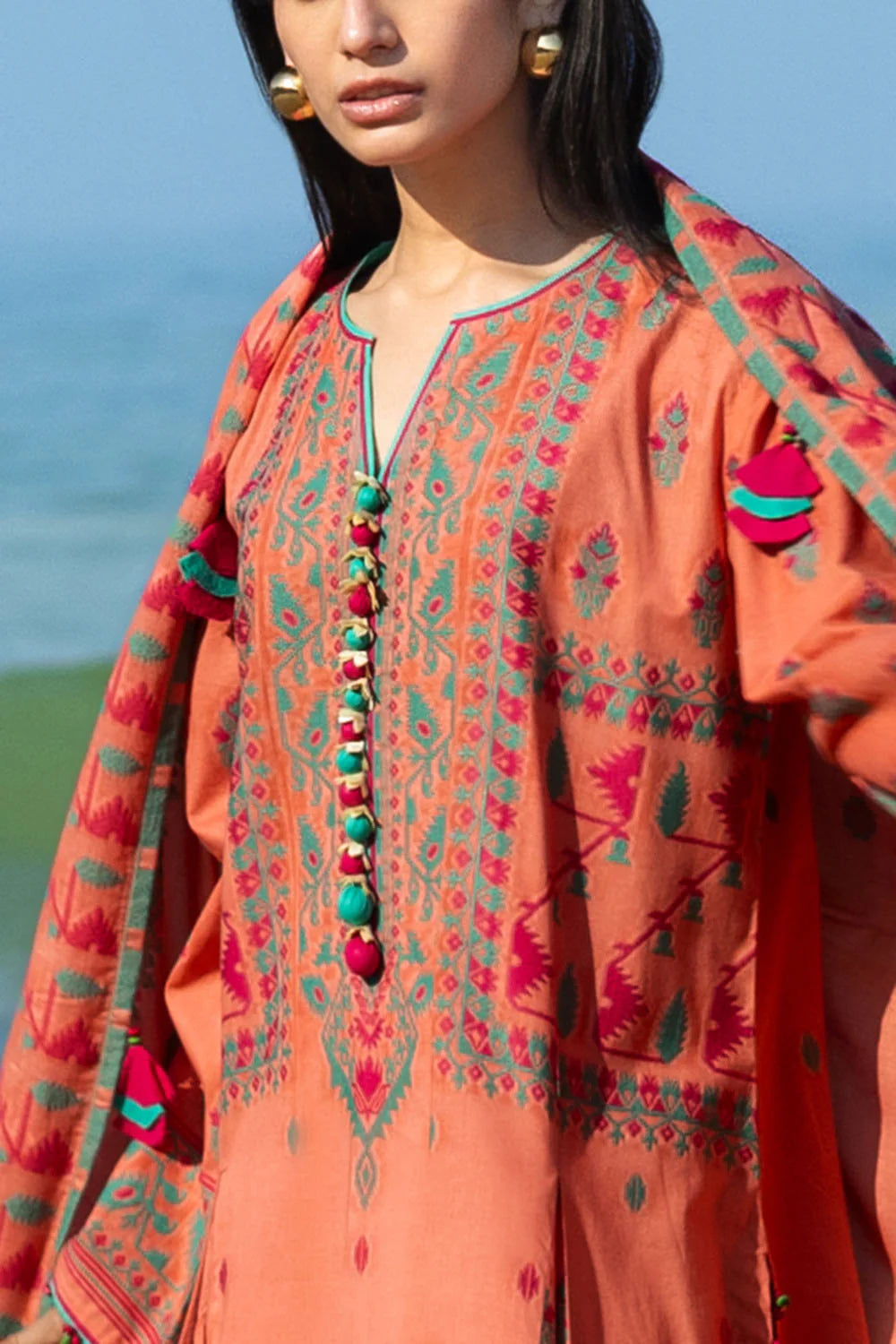 Zar Bano by Gul Ahmed Unstitched Printed Jacquard 3 Piece Suit GA26UZB MJ-52011 - Summer Collection