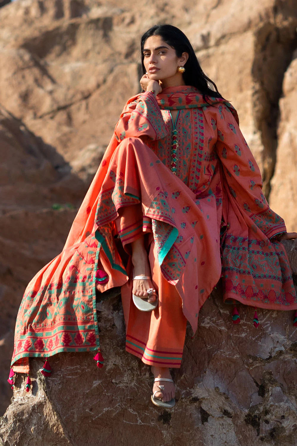 Zar Bano by Gul Ahmed Unstitched Printed Jacquard 3 Piece Suit GA26UZB MJ-52011 - Summer Collection