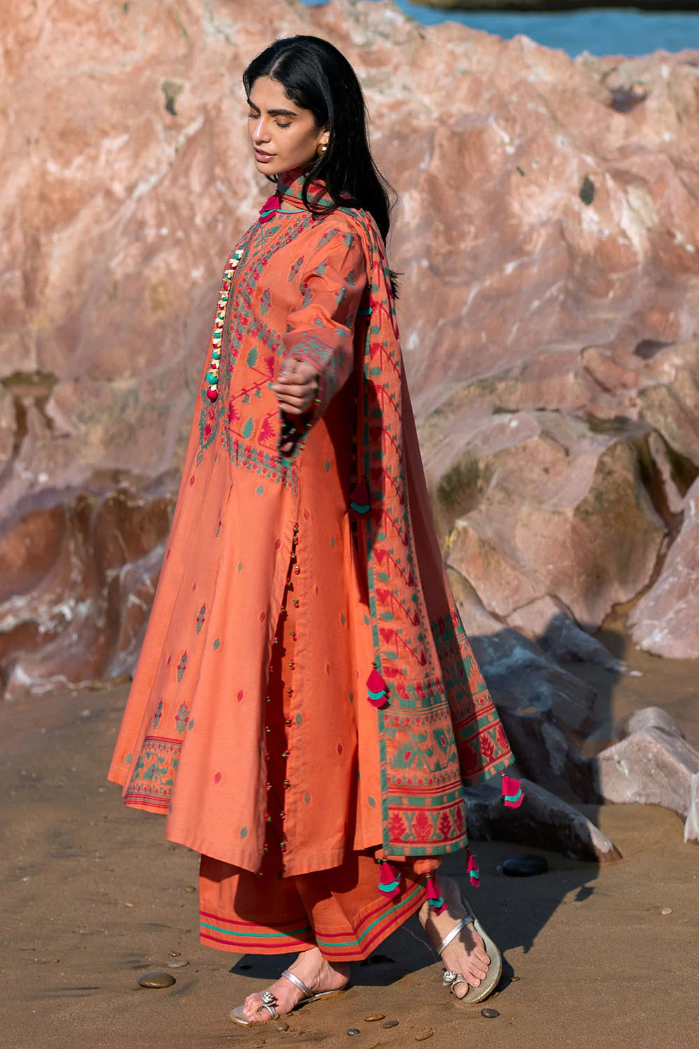 Zar Bano by Gul Ahmed Unstitched Printed Jacquard 3 Piece Suit GA26UZB MJ-52011 - Summer Collection