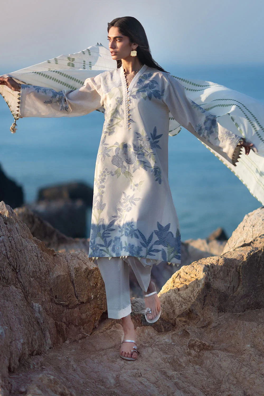 Zar Bano by Gul Ahmed Unstitched Printed Jacquard 3 Piece Suit GA26UZB MJ-52020 - Summer Collection