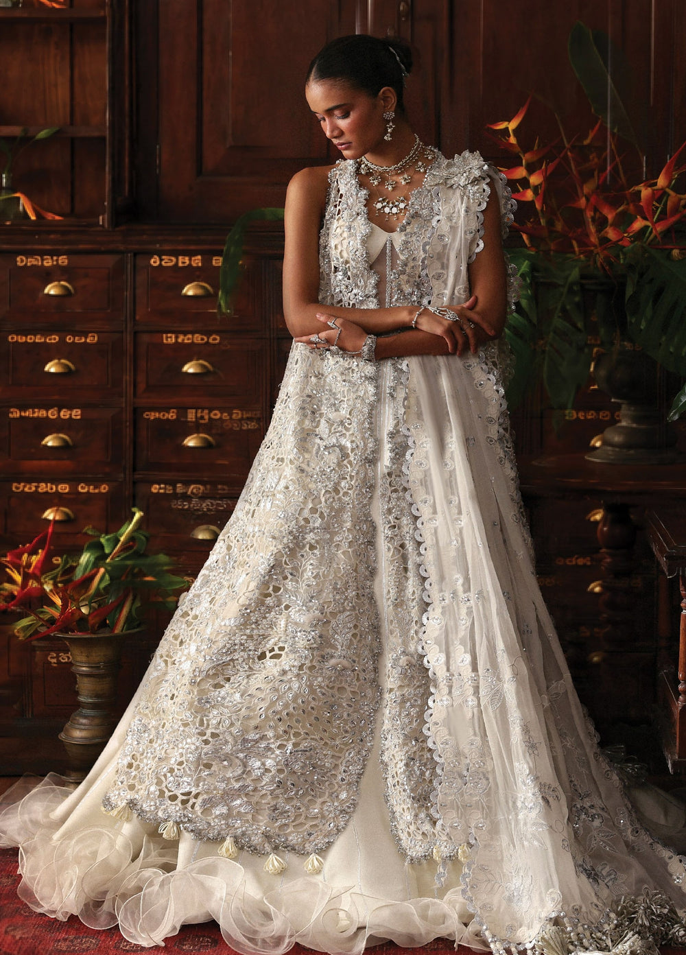 Jardin D Amour by Republic WomensWear Unstitched Embroidered Organza 3 Piece Suit RW26UJA EUGENIE WU-05 - Wedding Collection